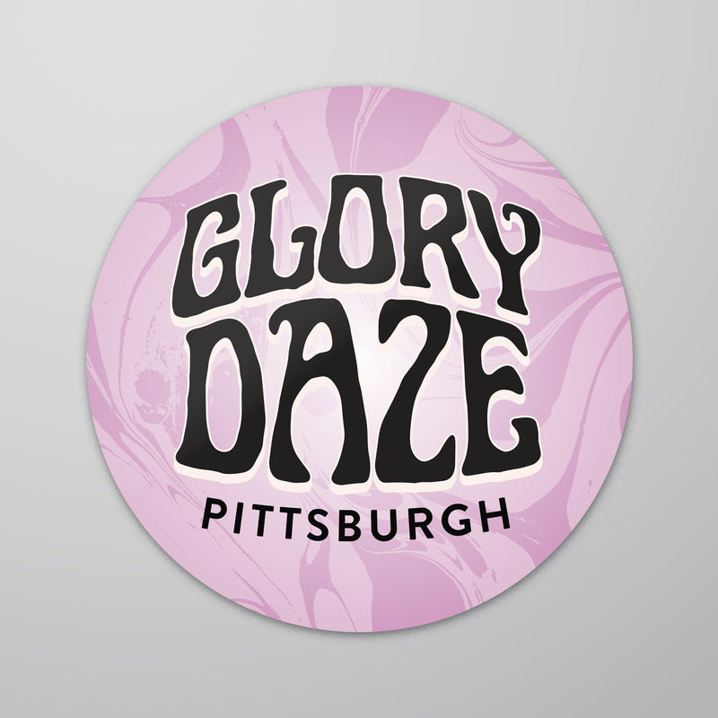 Glory Daze Circle Sticker - Pink