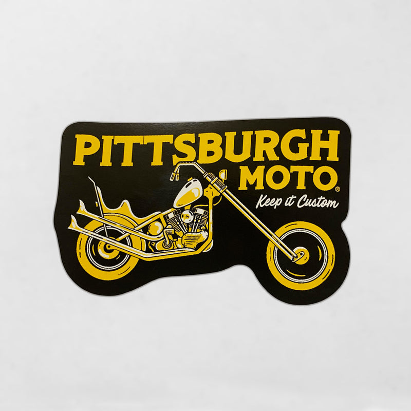 Pittsburgh Moto Chopper Sticker