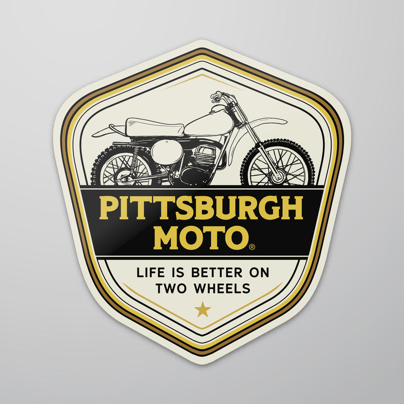 Pittsburgh Moto Two Wheels Sticker